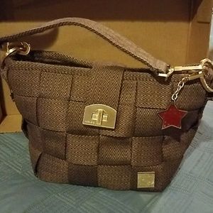 Harveys Seatbelt bag purse Herringbone Brown